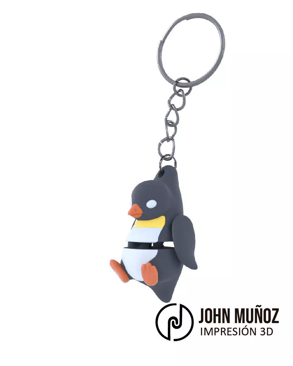 Niko penguin - keychain 3D print model_4
