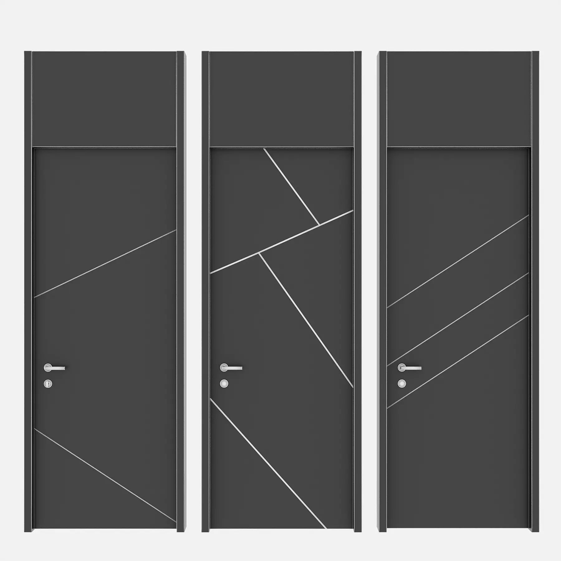Door set 04 3D model_4