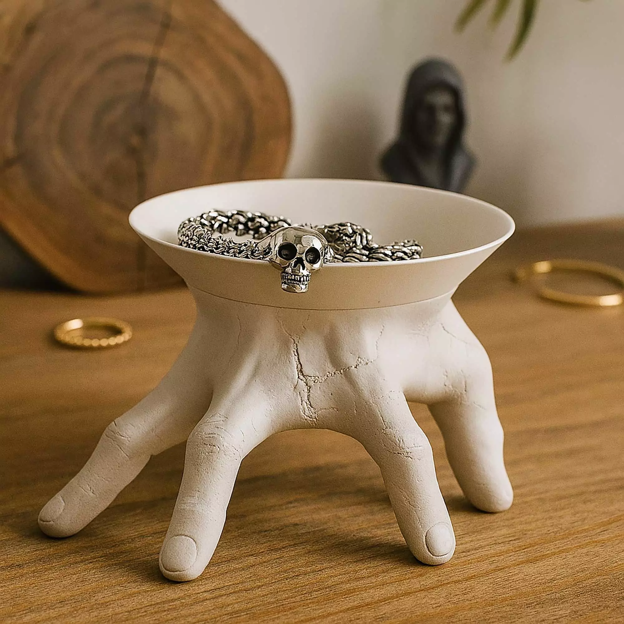 Hand Shaped Jewelry Plate Dish Organizer STL File 3D print model