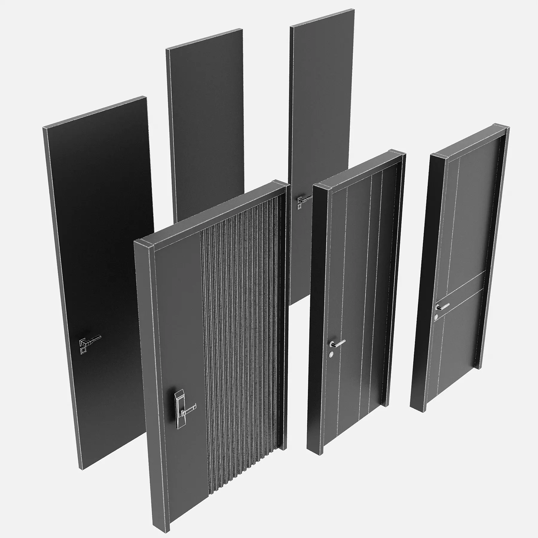 Door set 07 3D model_4