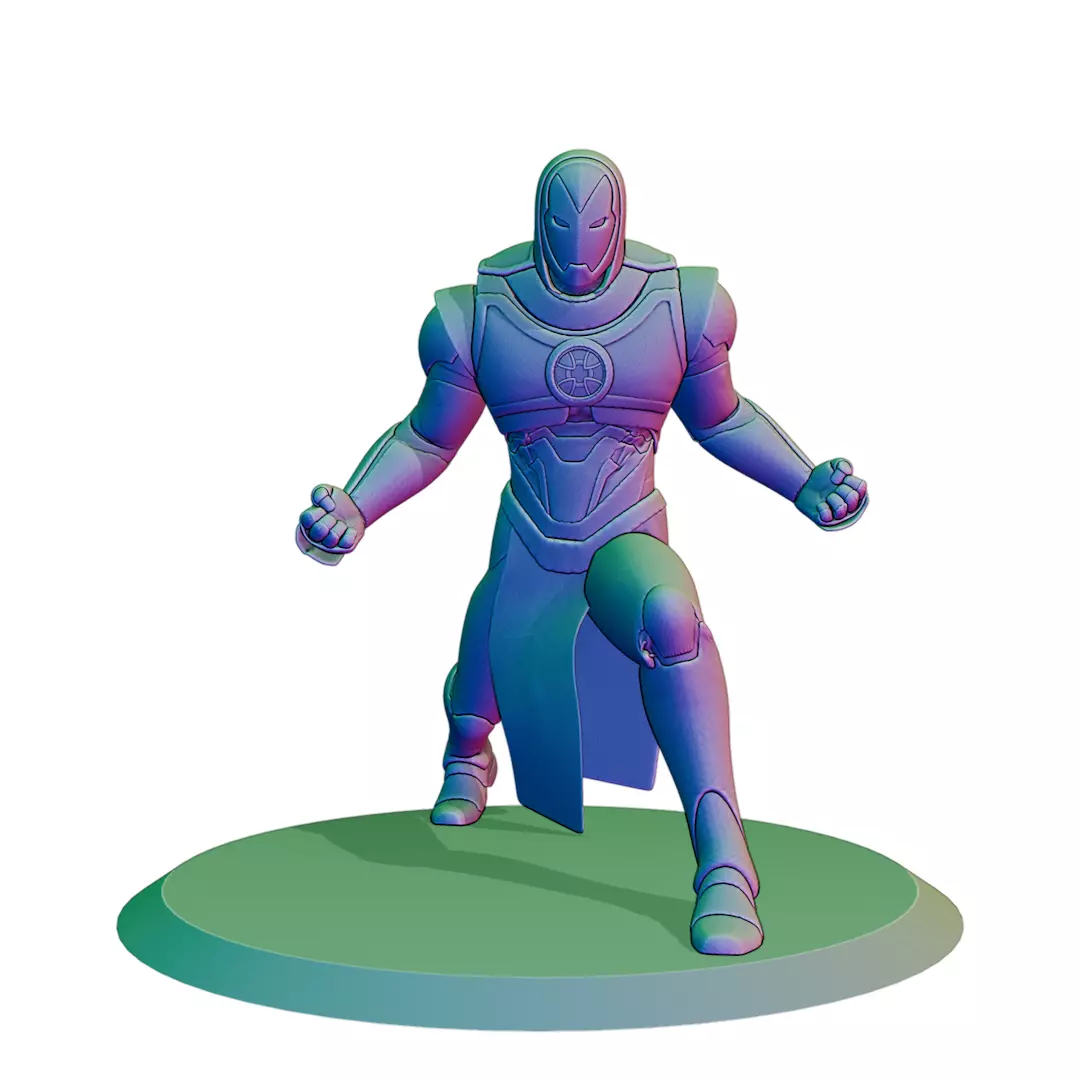 Templar Iron Man 3D Figurine File 3D print model_3
