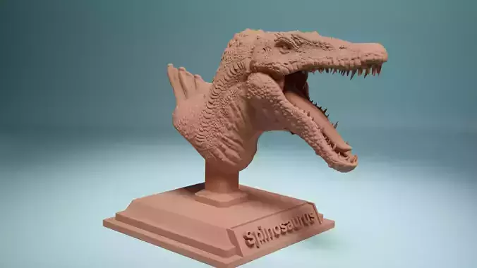 Spinosaurus Bust Highly Detailed 3D Model