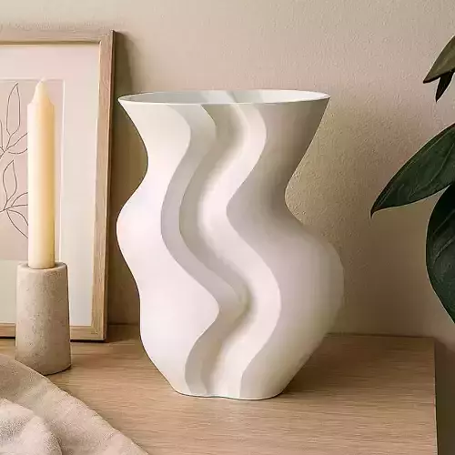 Modern decorative vase no supports printable 3D print model