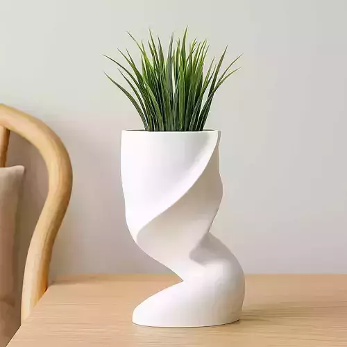 Modern  plant pot with drainage