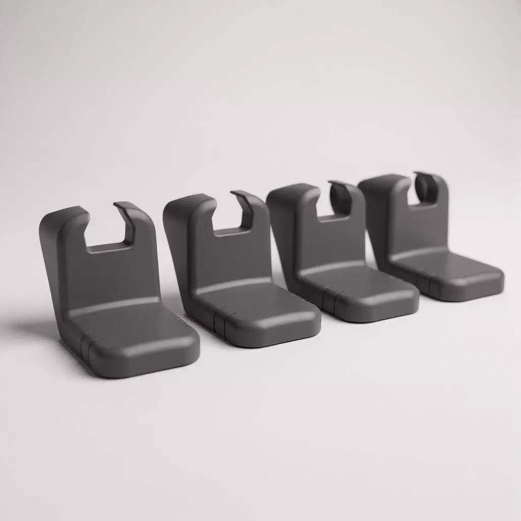 Toyota Hilux 2010 driver and passenger seat rail finishing kit 3D print model