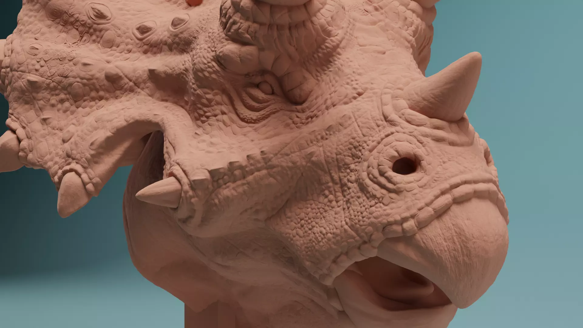 Triceratops Bust Highly Detailed 3D Model 3D print model_0