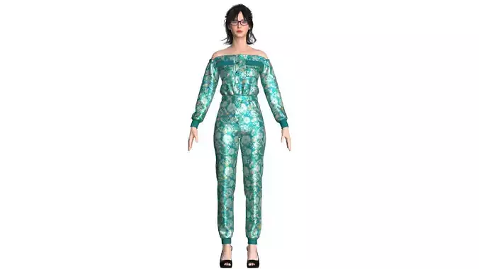 Girls Printed Jumpsuit V2
