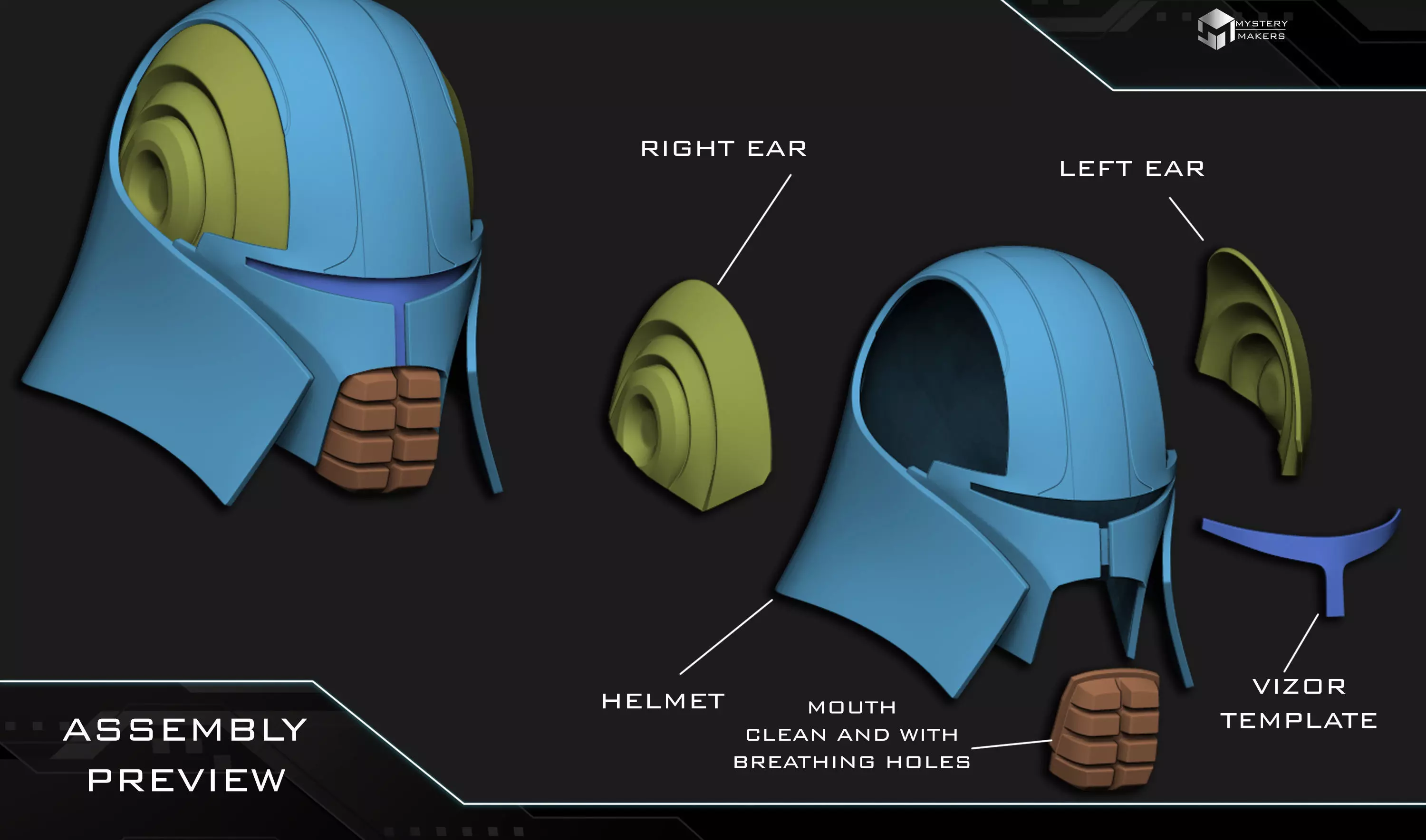 Starkiller helmet and claws 3D print model_3