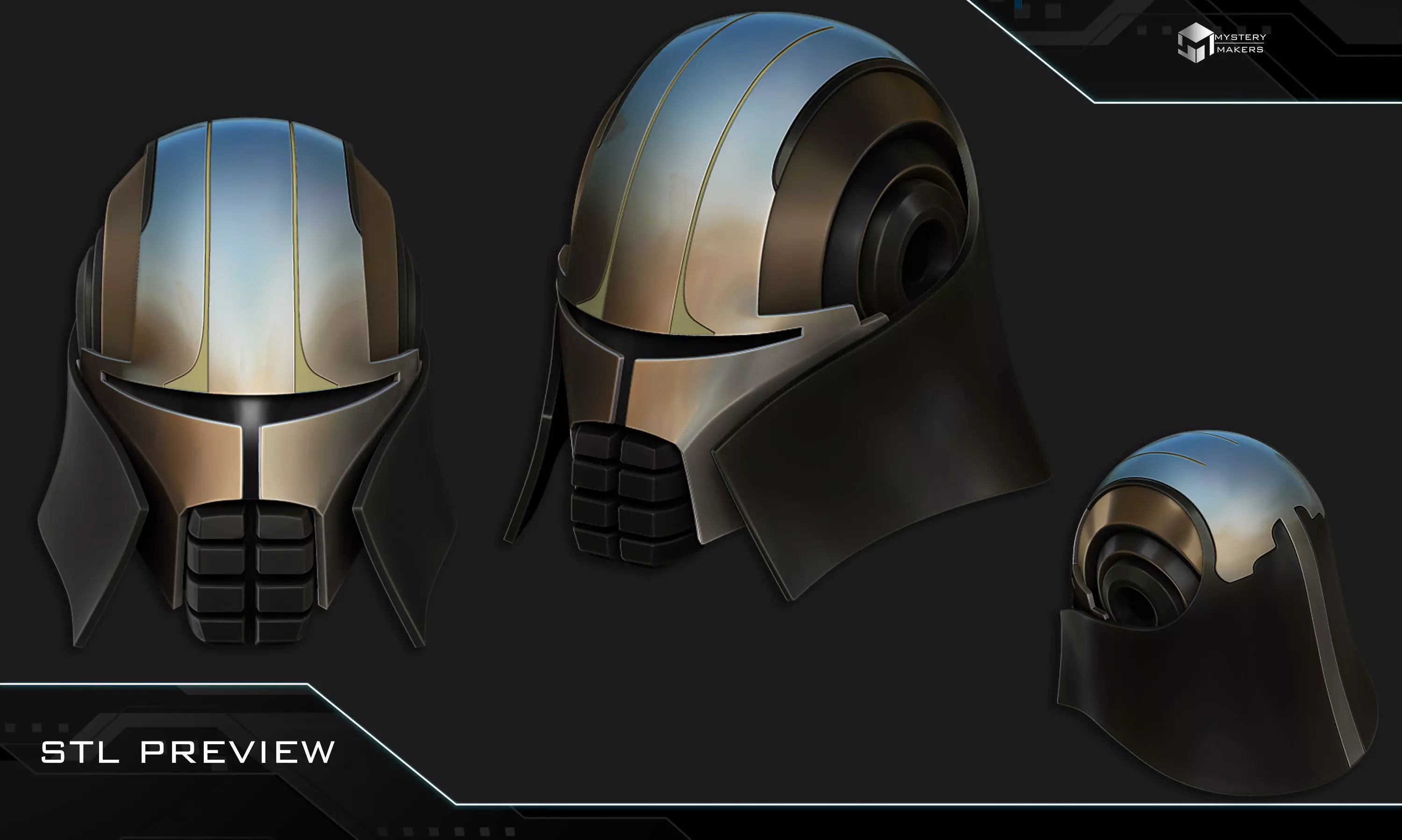 Starkiller helmet and claws 3D print model_1