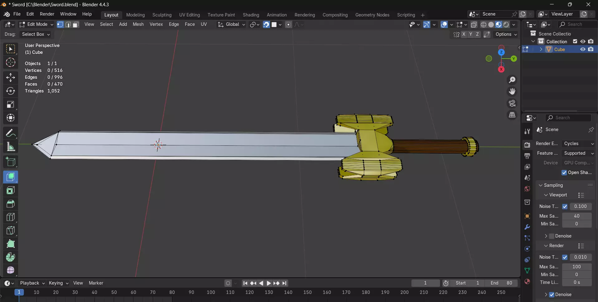 Sword Free 3D model_7