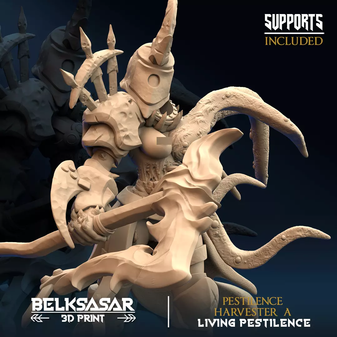 Pestilence Harvester A Nude and Normal 3D print model_5