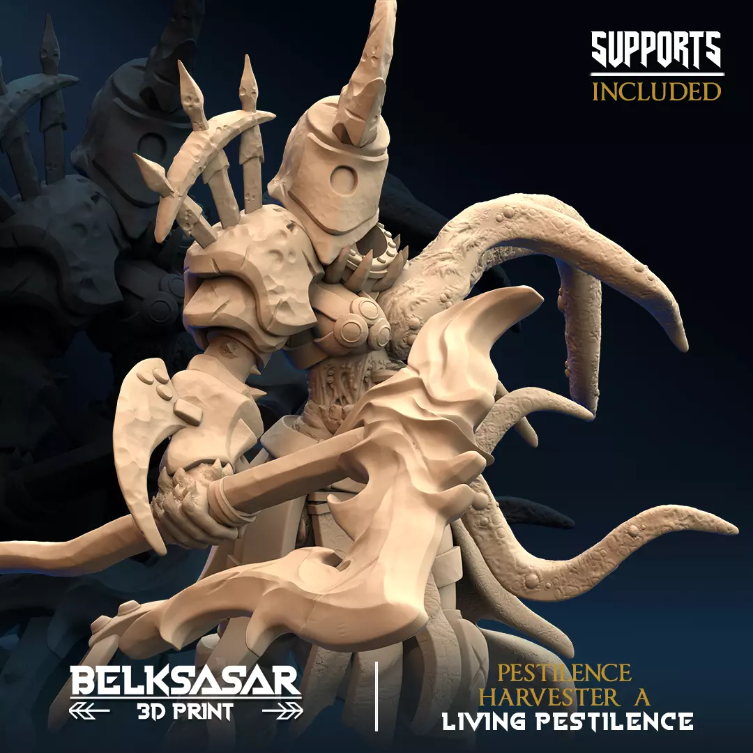 Pestilence Harvester A Nude and Normal 3D print model_2