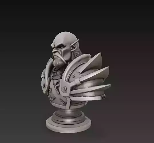 Orc Warrior Bust 3D print model