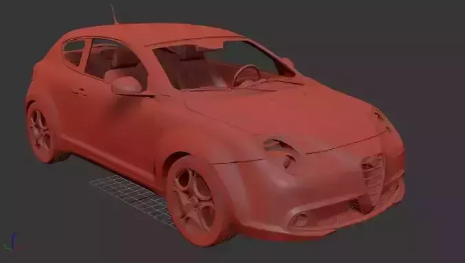 Alfa Romeo Mito Mk1f 955 Quadrifoglio Verde 2014 3D print model