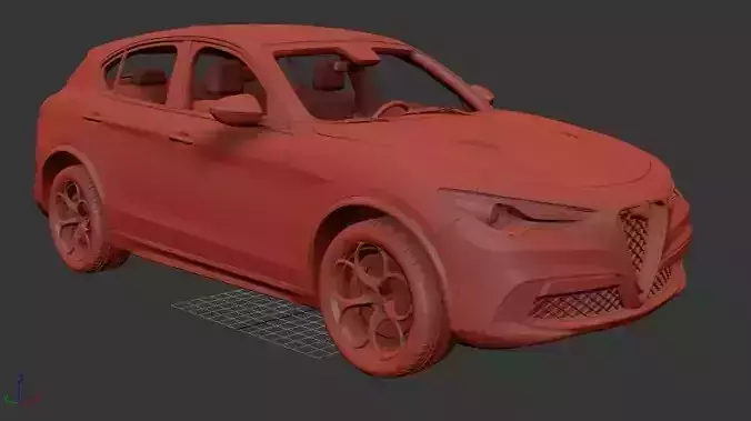 Alfa Romeo Stelvio Quadrifoglio 2018 3D print model
