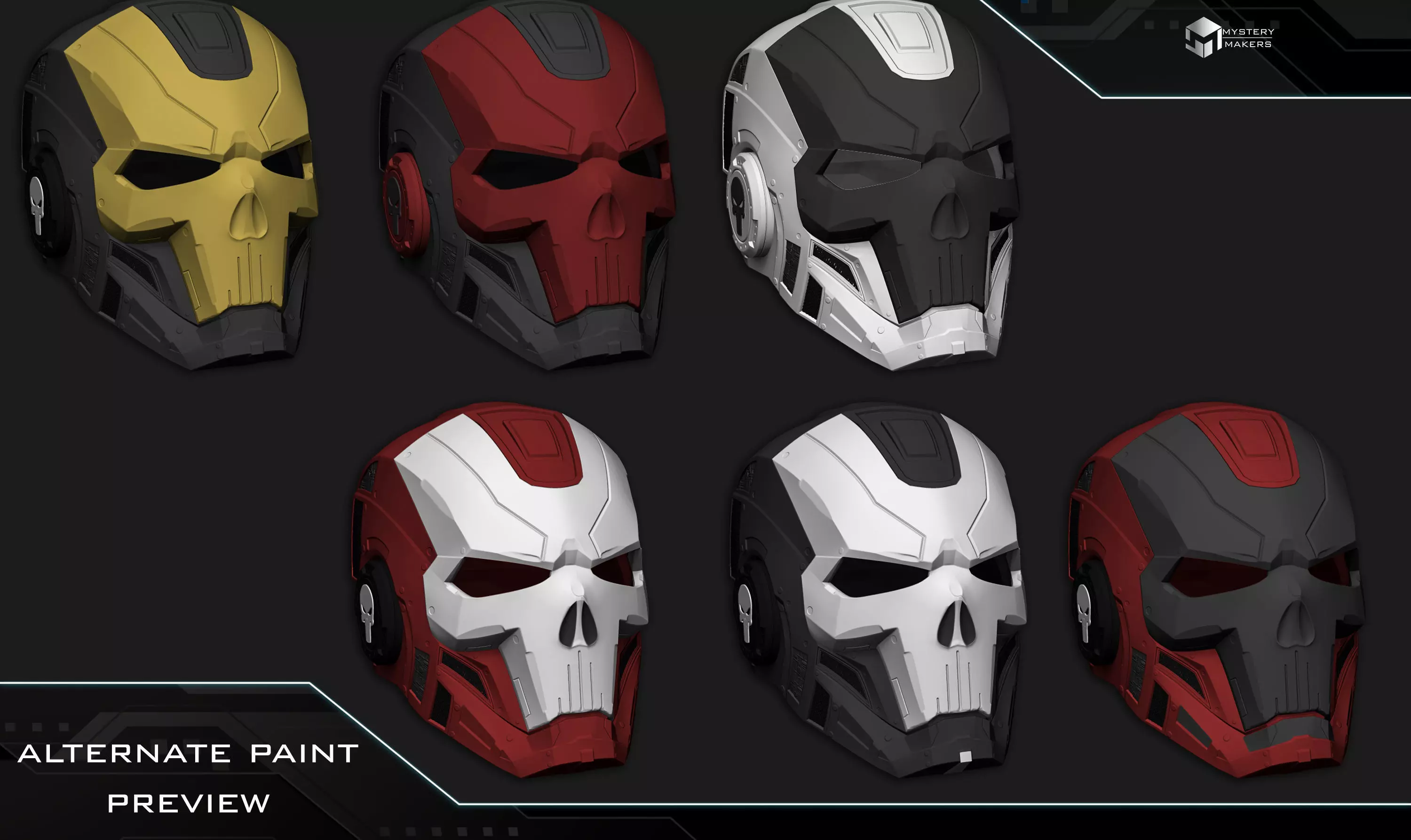 Iron Punisher helmet 3D print model_2