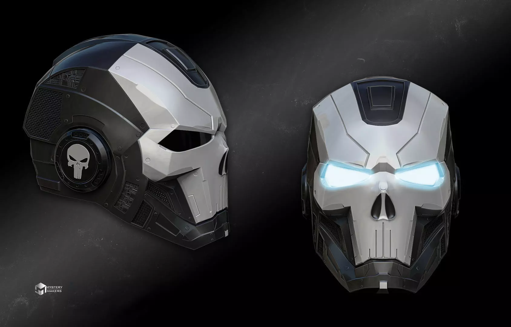 Iron Punisher helmet 3D print model_0
