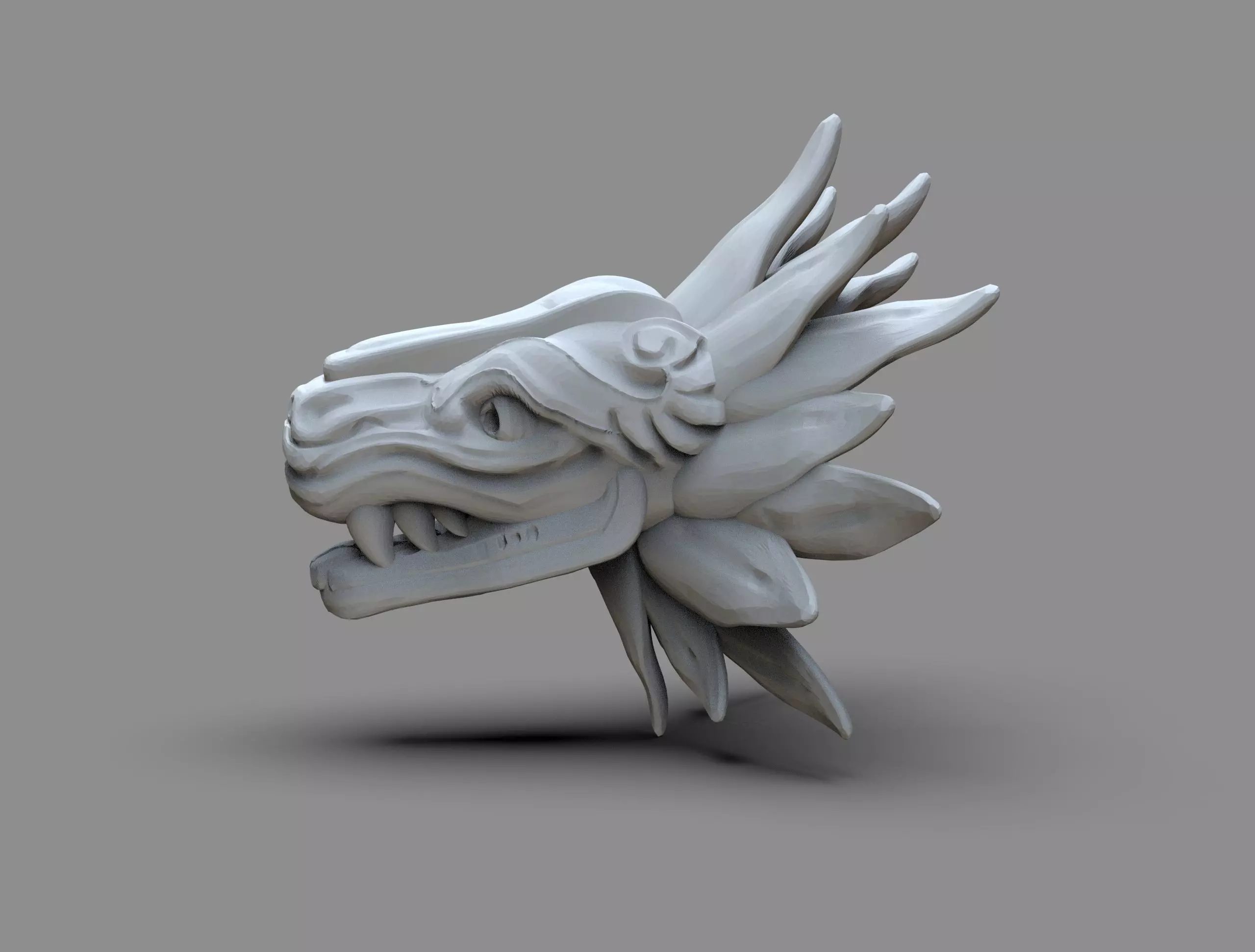 Quetzal Head 3D print model_3