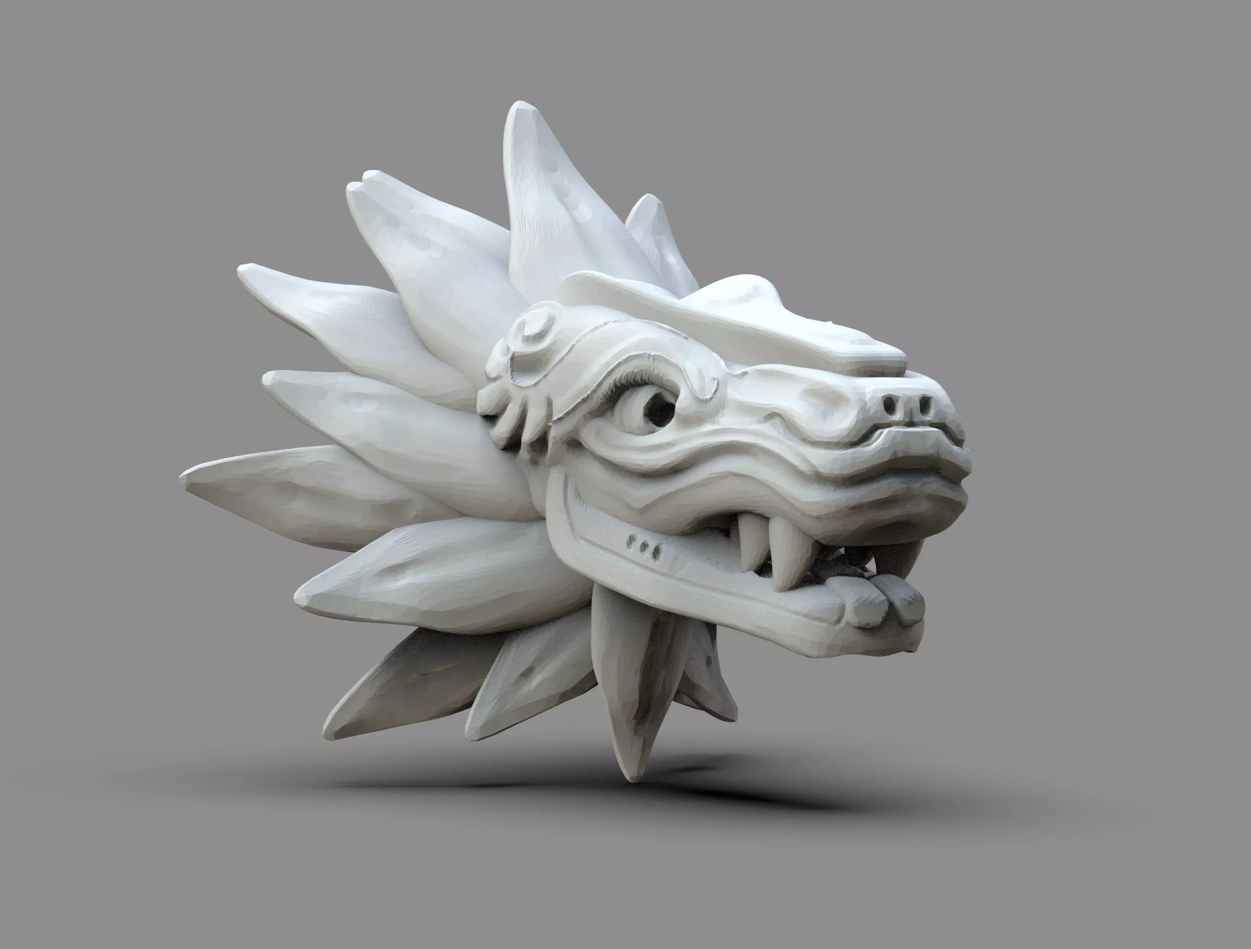 Quetzal Head 3D print model_2