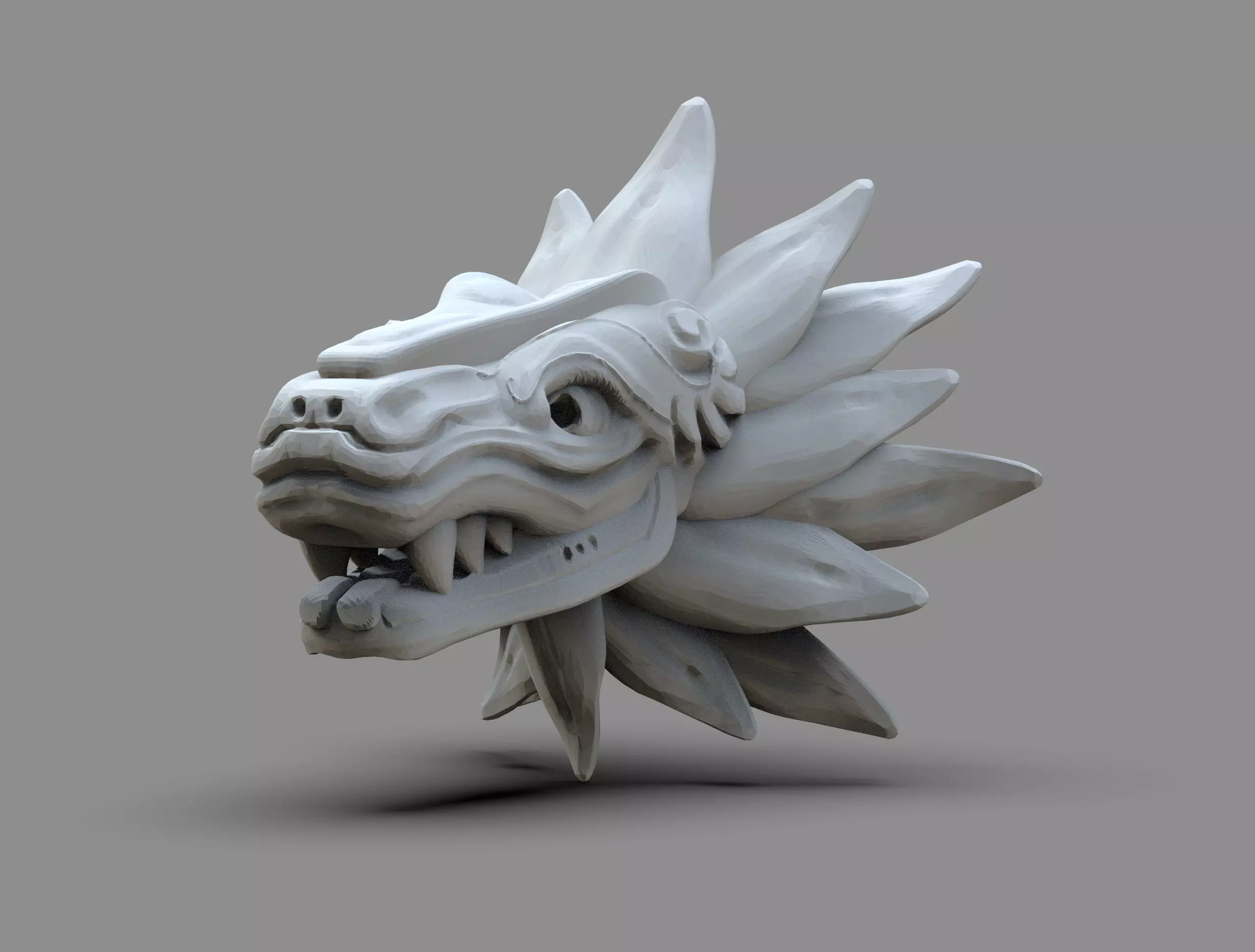 Quetzal Head 3D print model_0