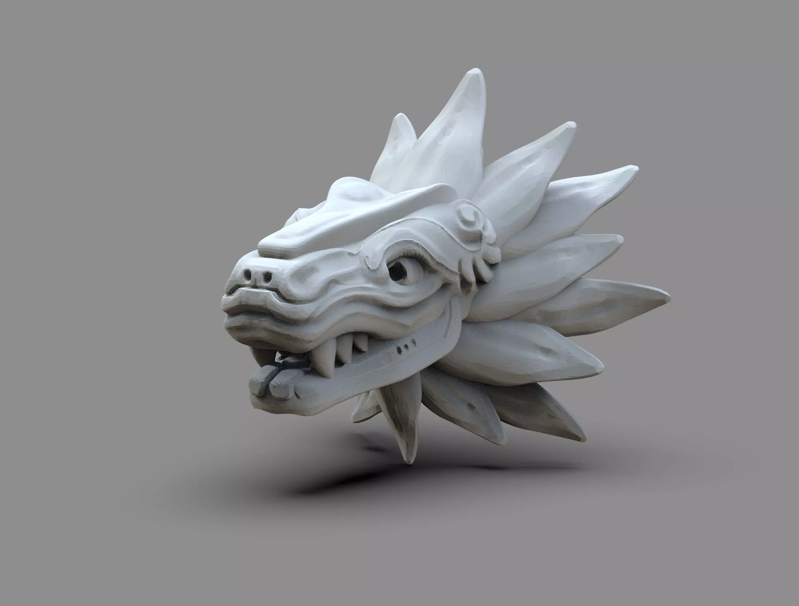 Quetzal Head 3D print model_4