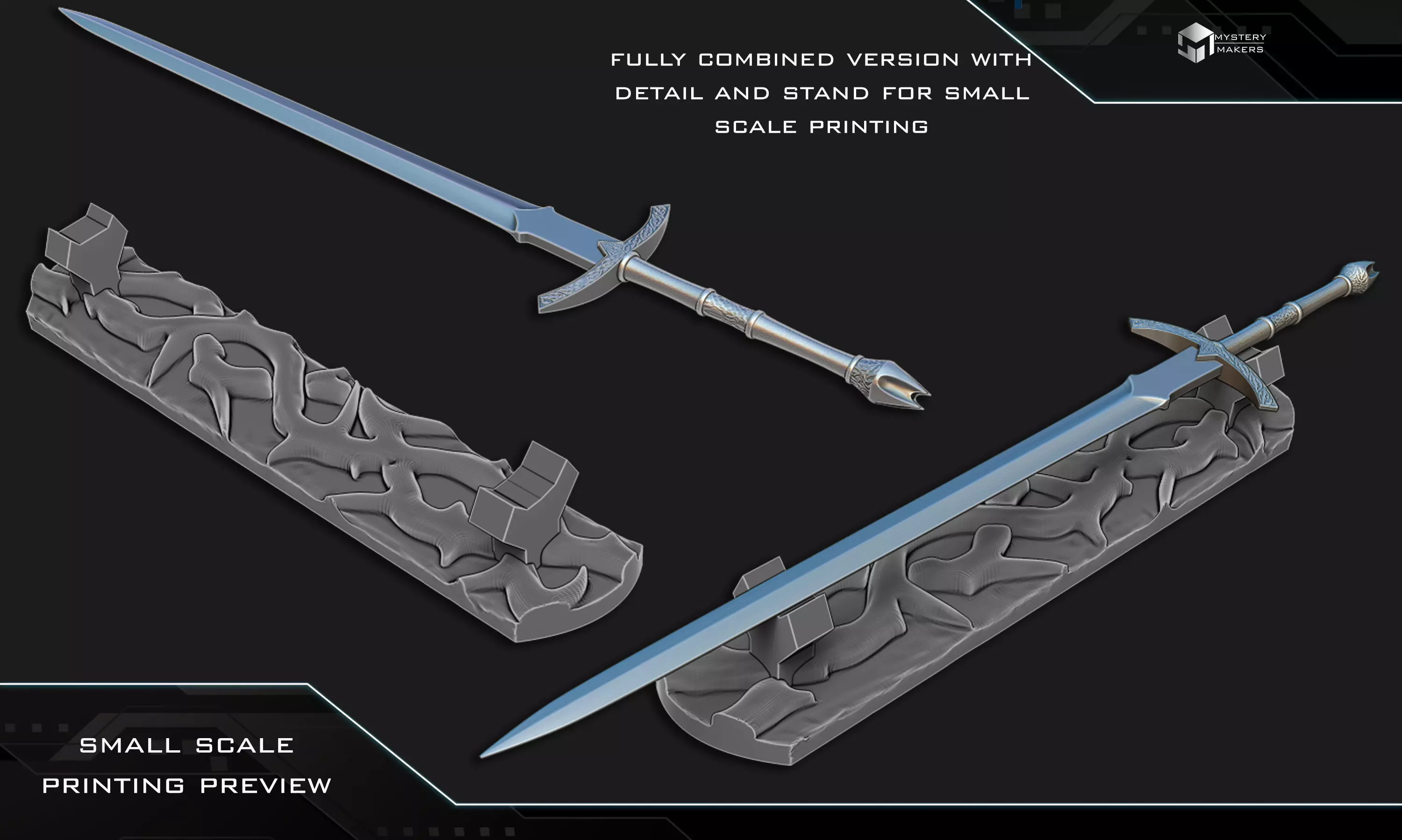Witch king sword 3D print model_2