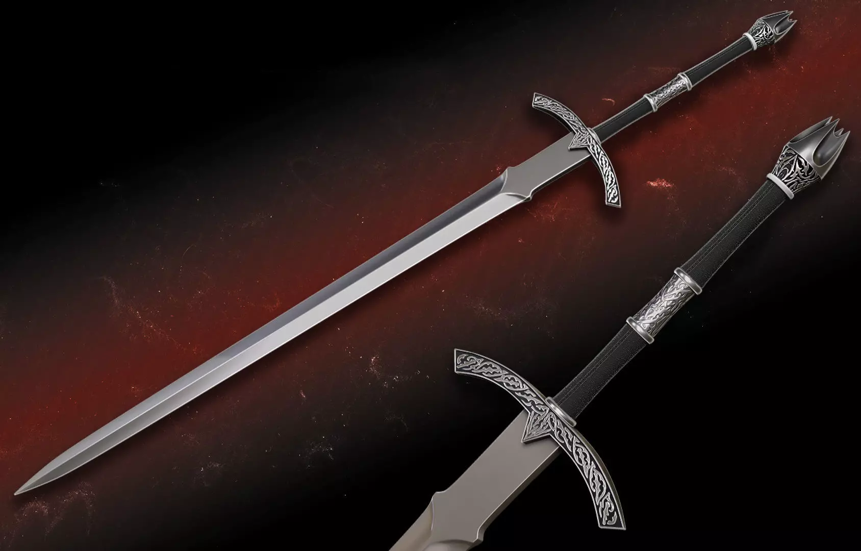 Witch king sword 3D print model_0