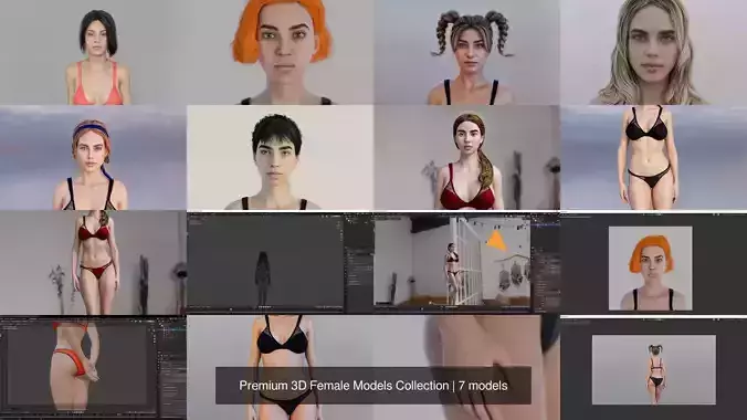 Premium 3D Female Models Collection Premium 3D Female Models Collection