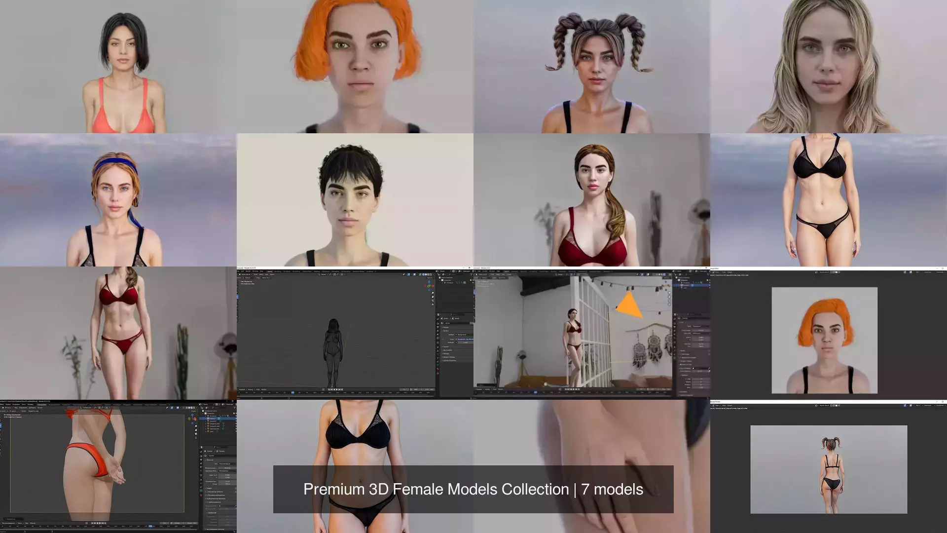 Premium 3D Female Models Collection _0