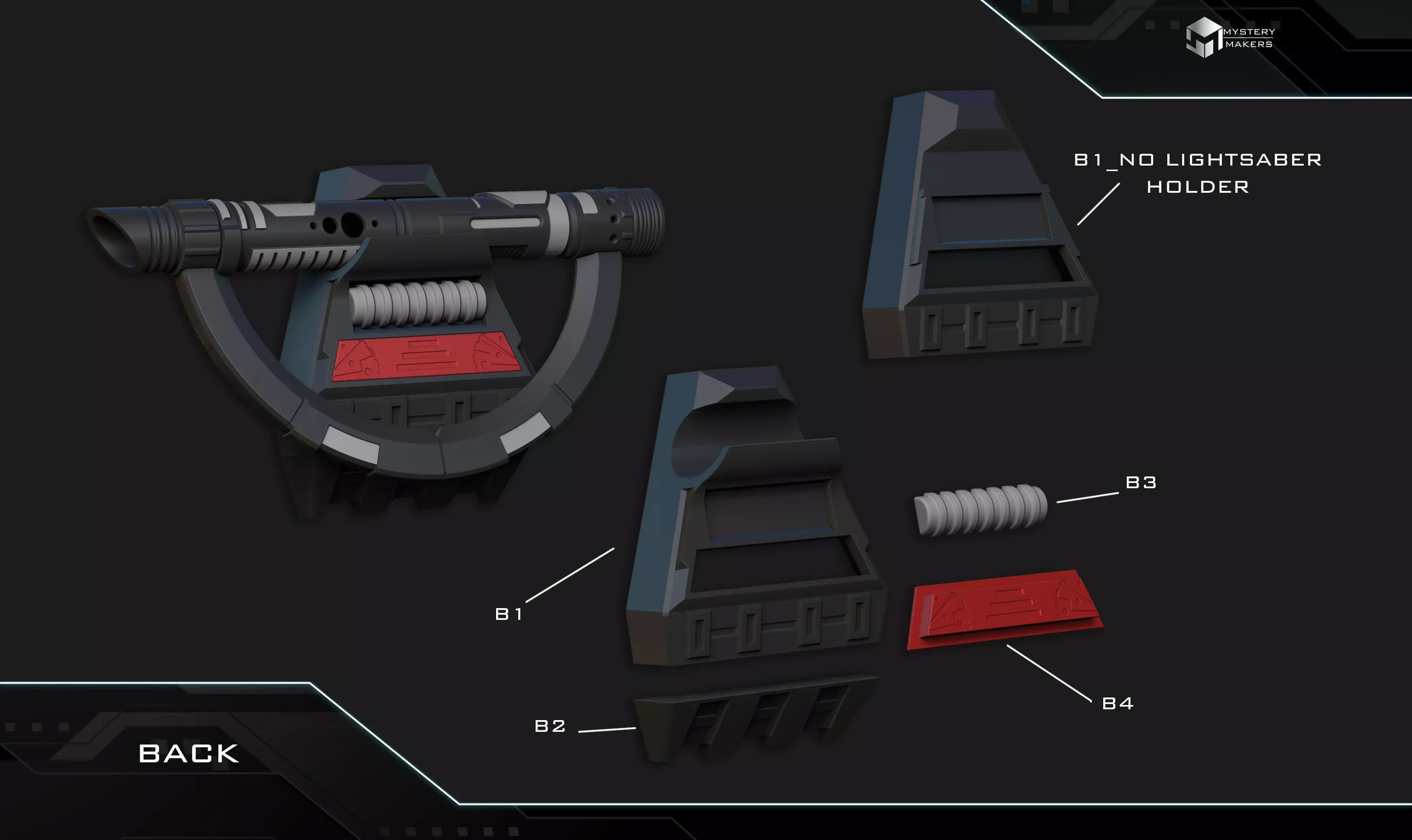 Inquisitor Starkiller armor 3D print model_4
