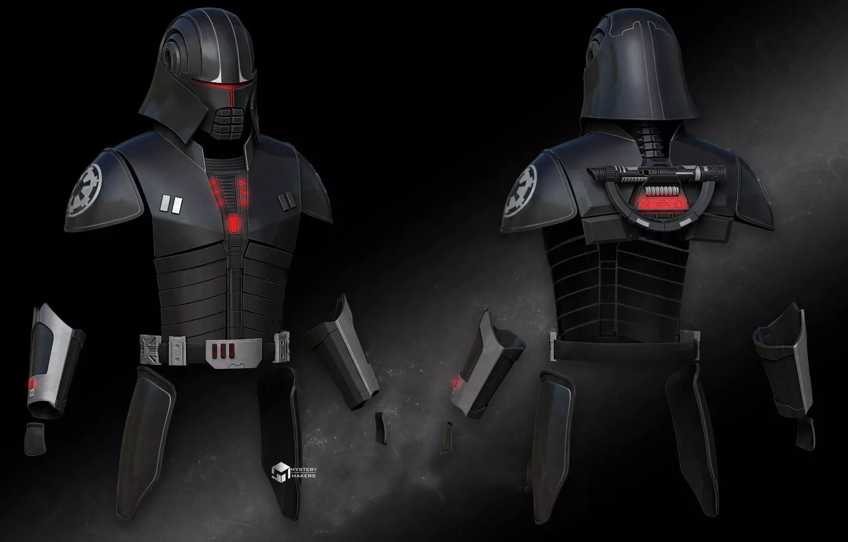 Inquisitor Starkiller armor 3D print model_0
