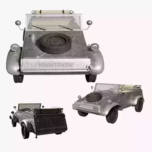 Car Military VW - Kubelwagen Type 82 German Autos 3D model