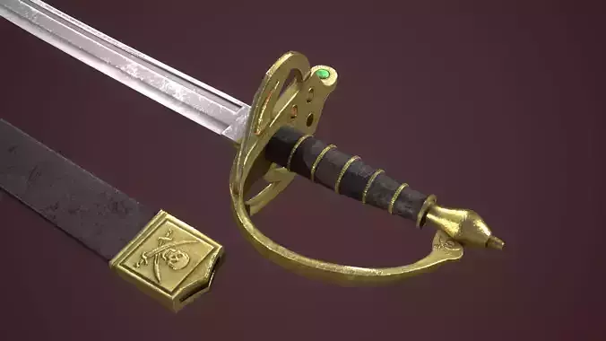 Pirate Cutlass Game Ready Sword And Scabbard