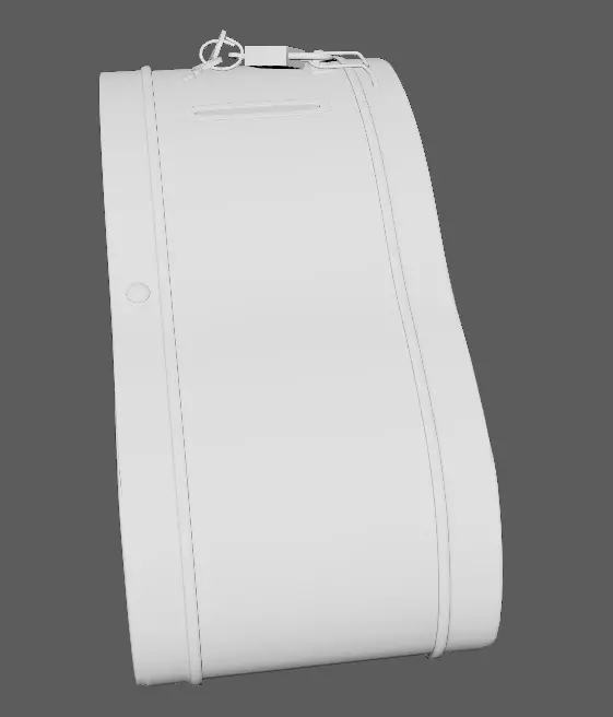 3d model Kids money box in the shape of a car Low-poly 3D model_9