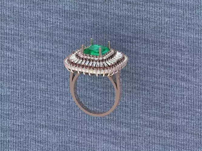 Wedding Engagement Halo Ring 3D print model 3D print model