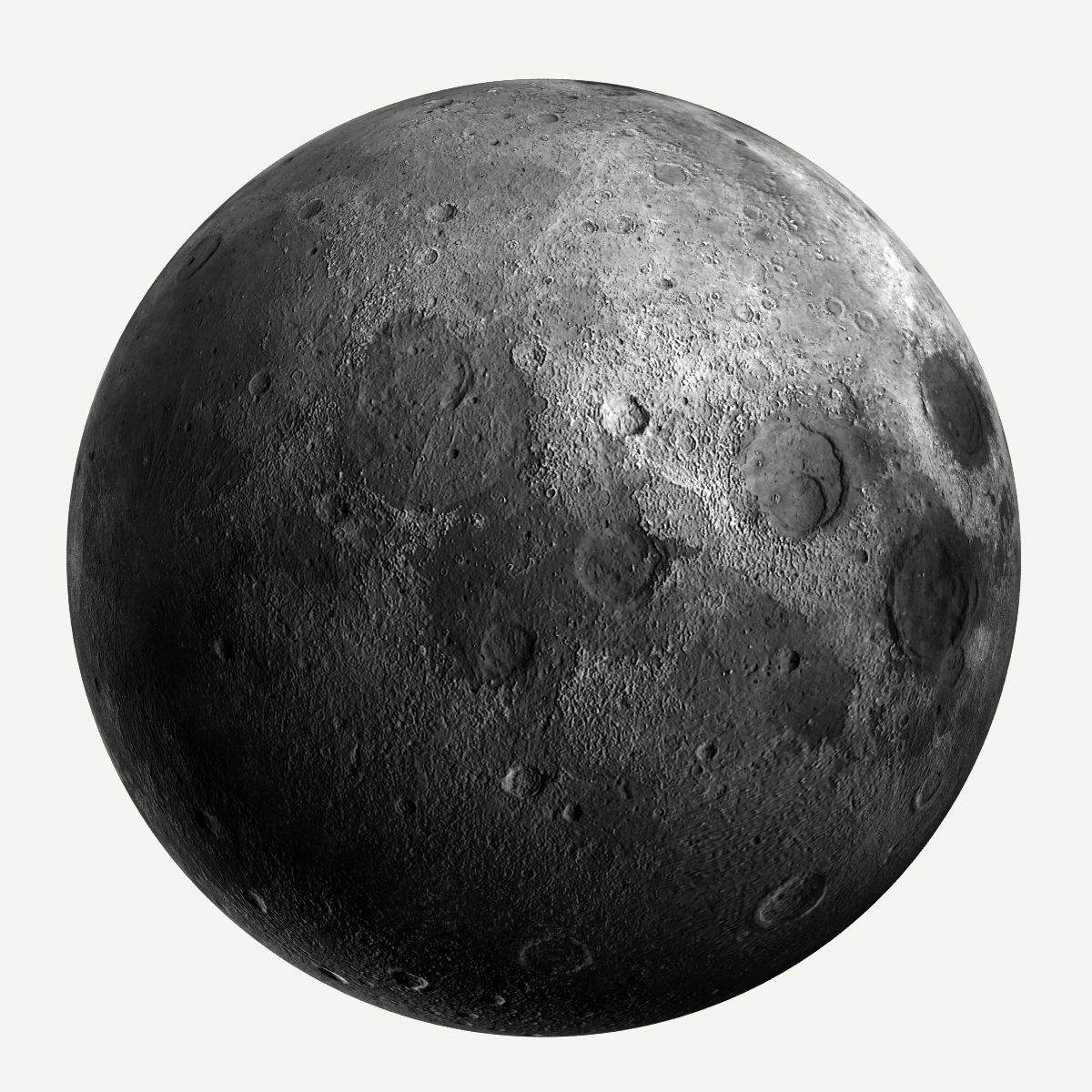 Moon 3d Model in space 3D model_8