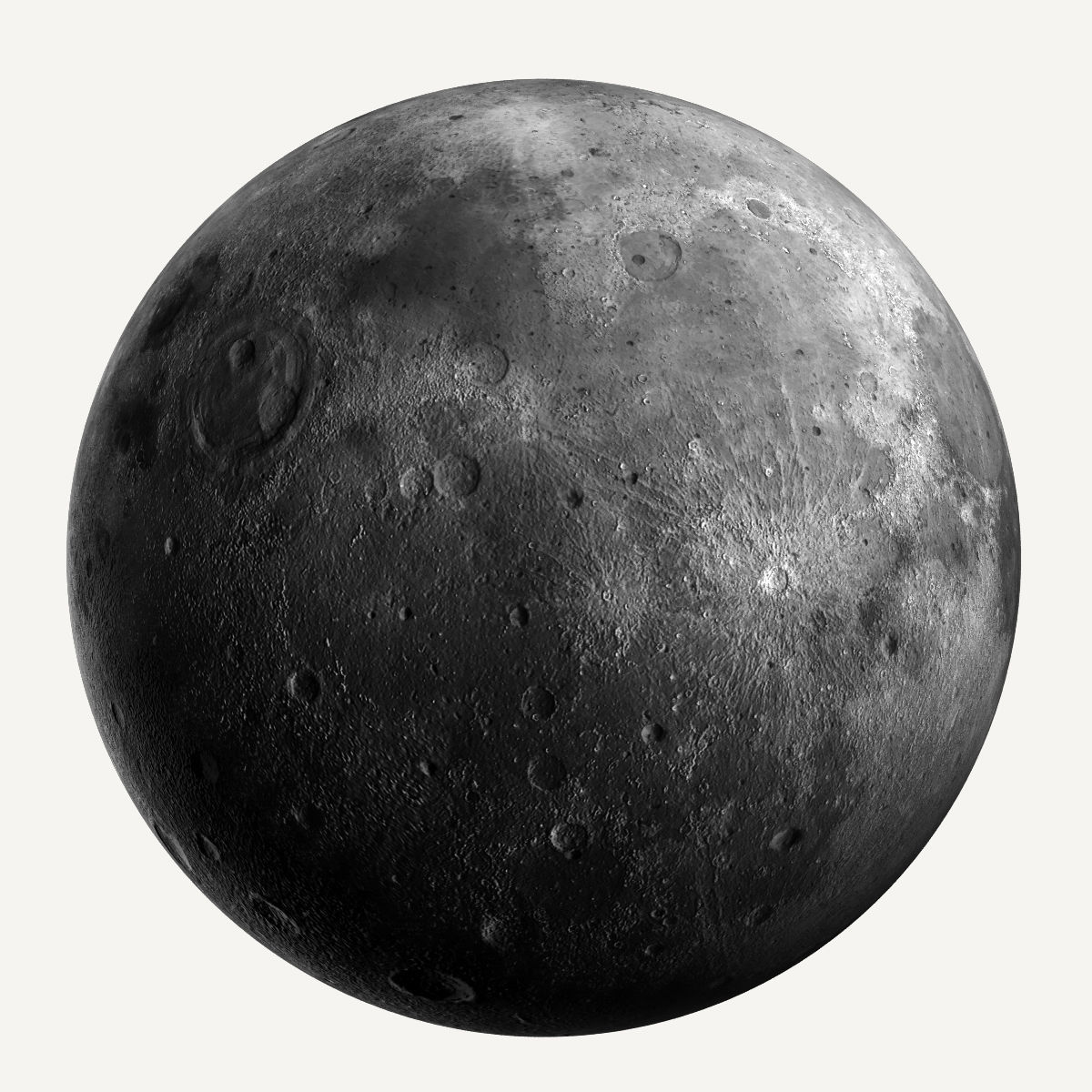 Moon 3d Model in space 3D model_6