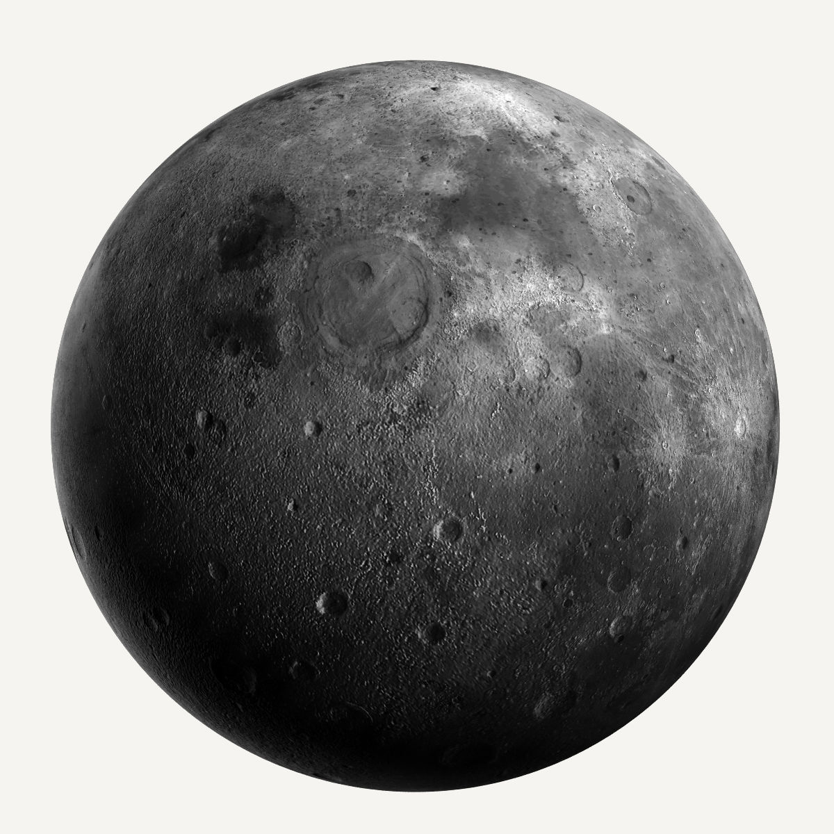 Moon 3d Model in space 3D model_7