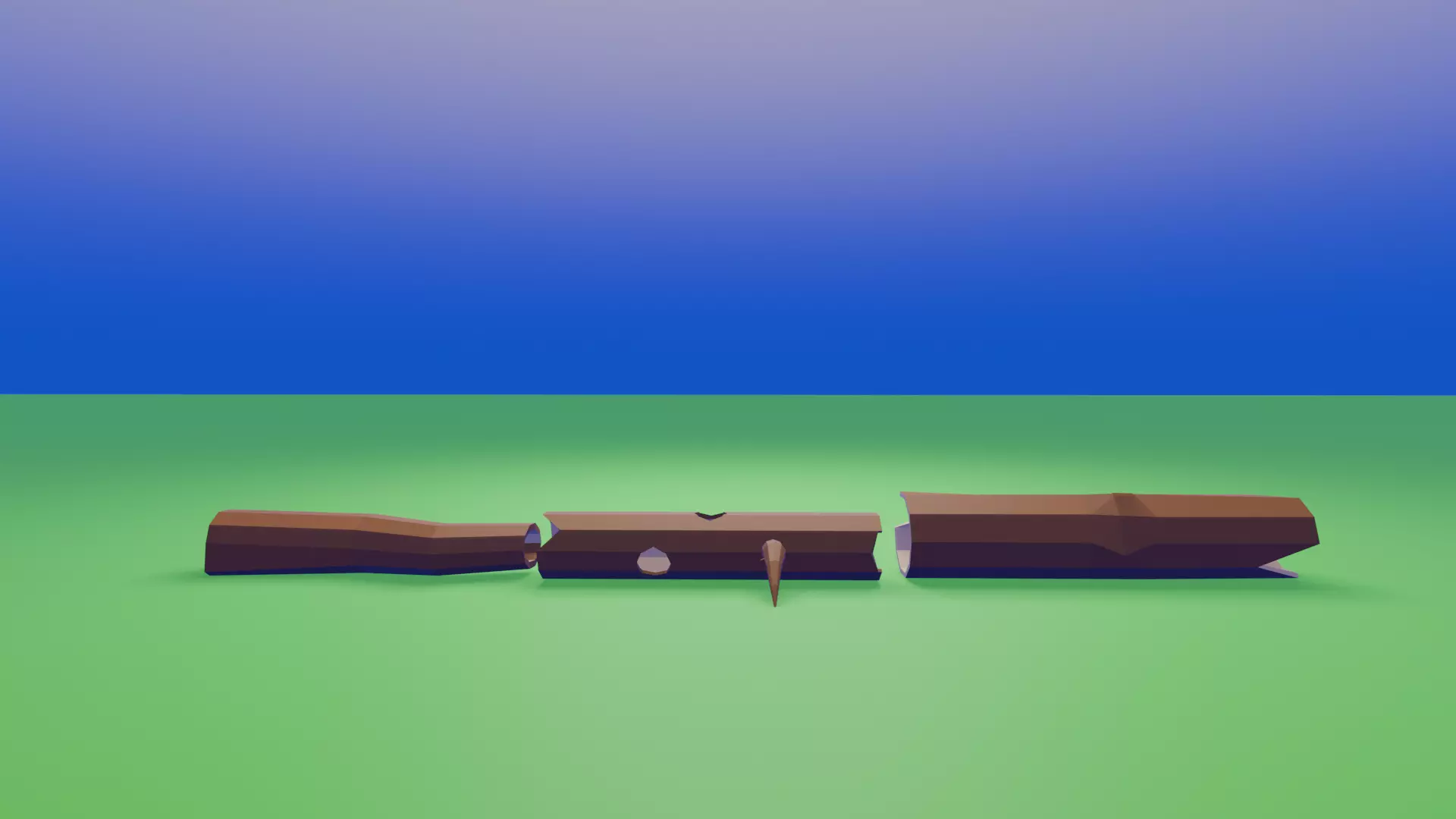 Low Poly Medieval Village Low-poly 3D model_6