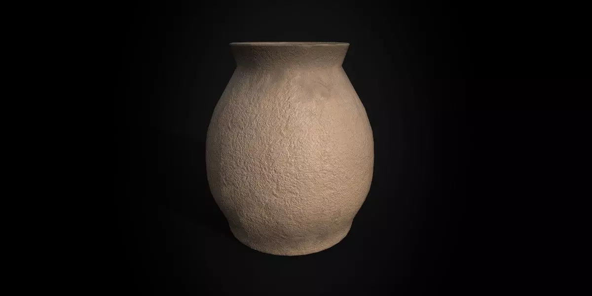 Ancient  Terracotta Jar - Game Ready - Low Poly PBR  Low-poly 3D model_1