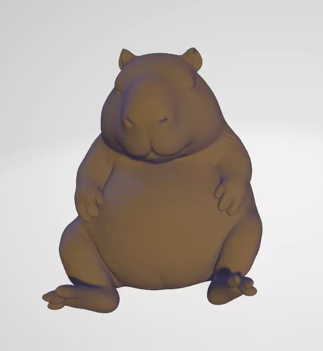 The Cutest Capybara 3D print model 3D print model_3