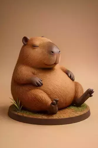 The Cutest Capybara 3D print model 3D print model