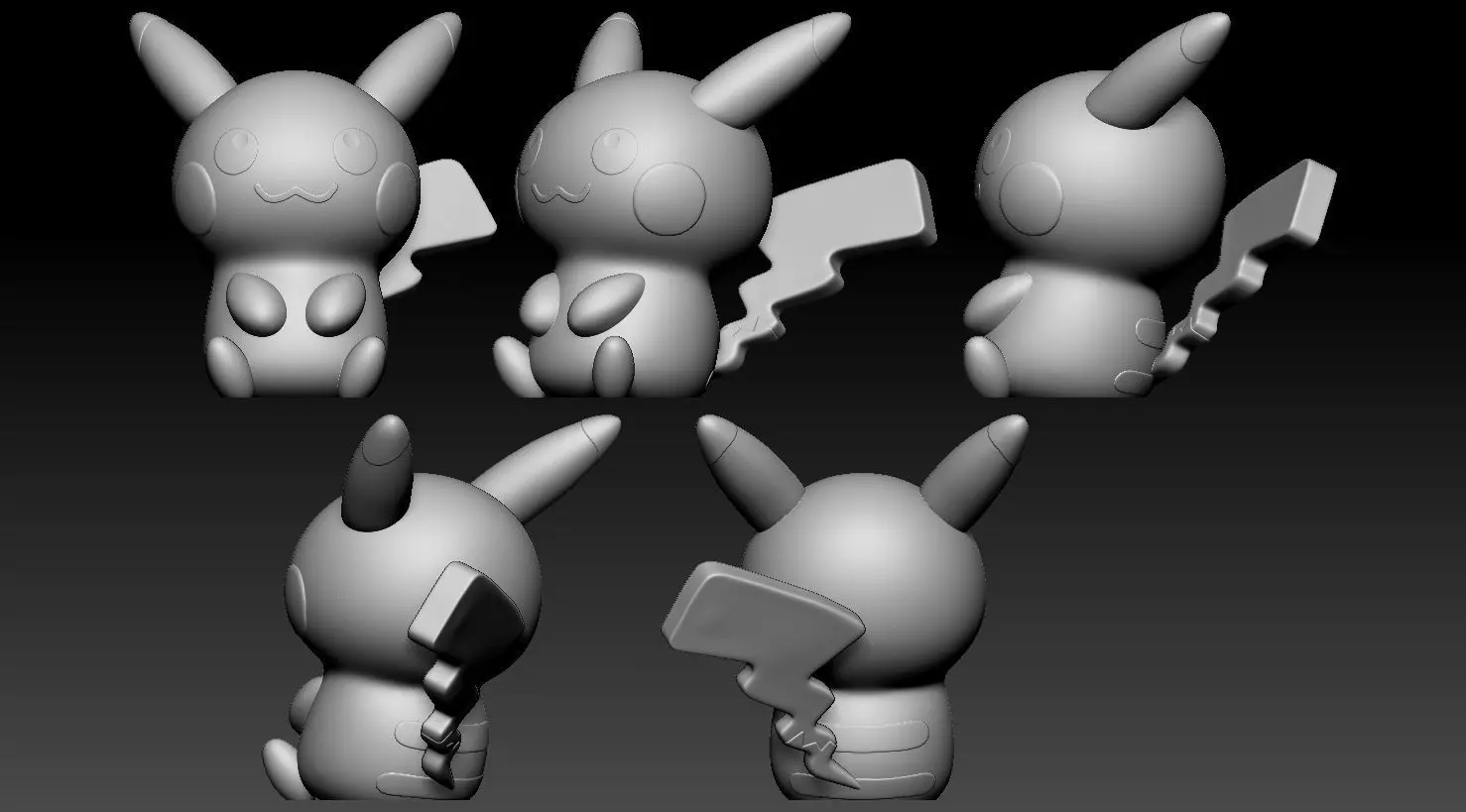 Pikachu Plush Pokemon Fanart Free Free 3D print model_2