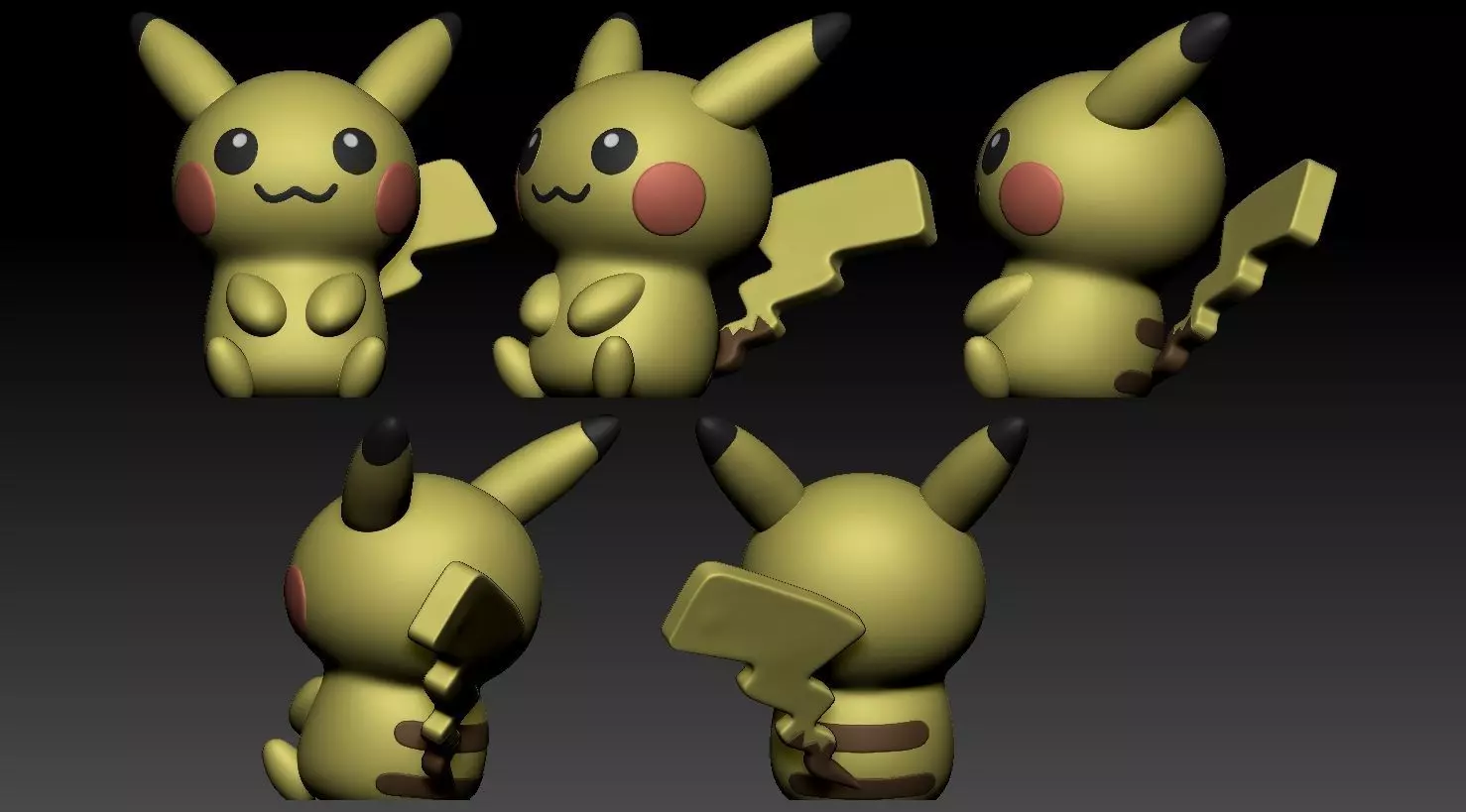 Pikachu Plush Pokemon Fanart Free Free 3D print model_1