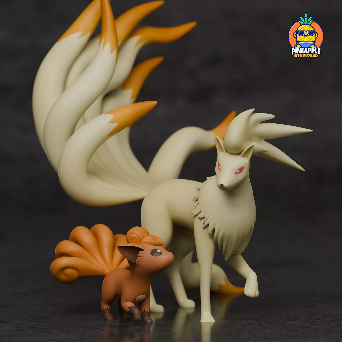 vulpix and ninetales 3D print model_0