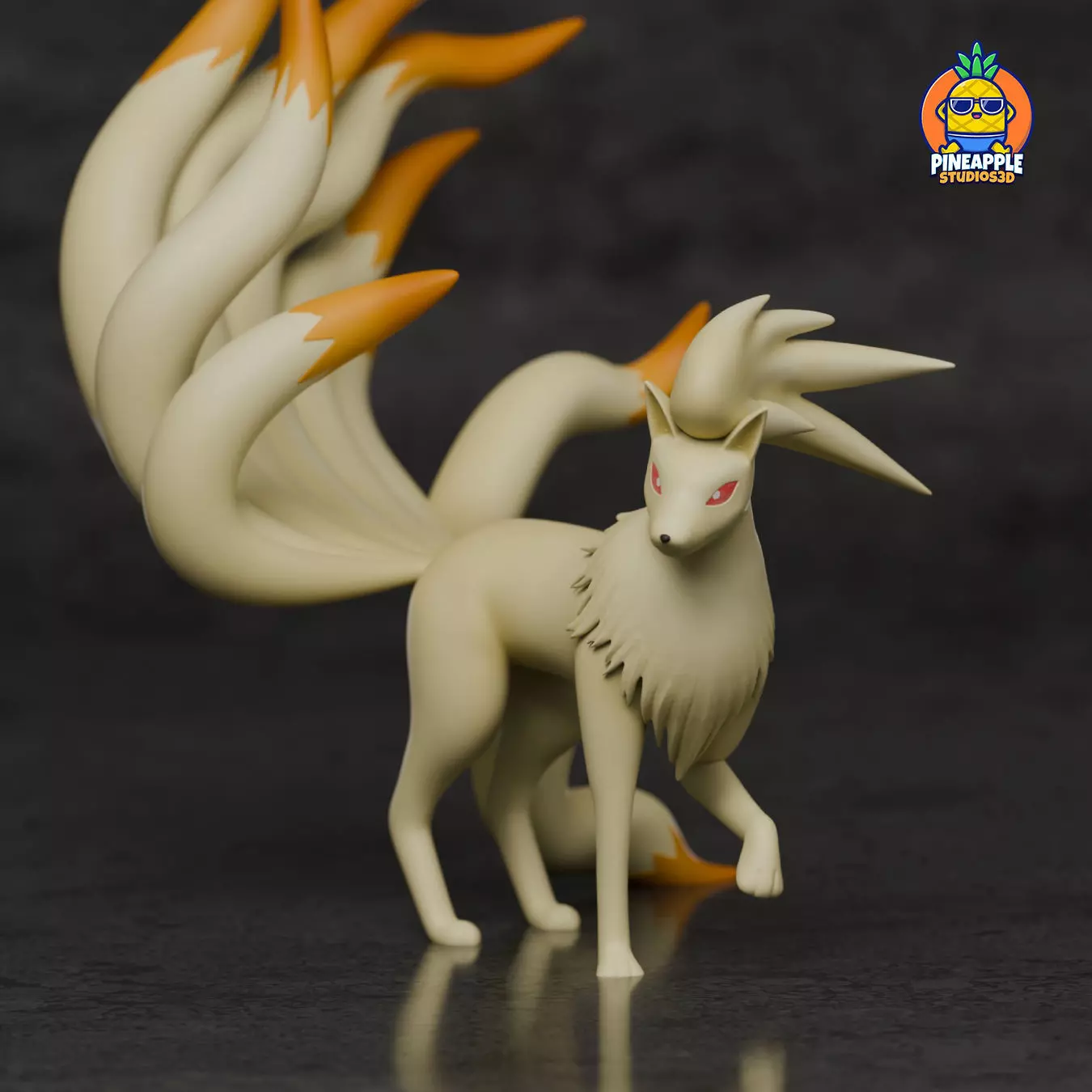 vulpix and ninetales 3D print model_2