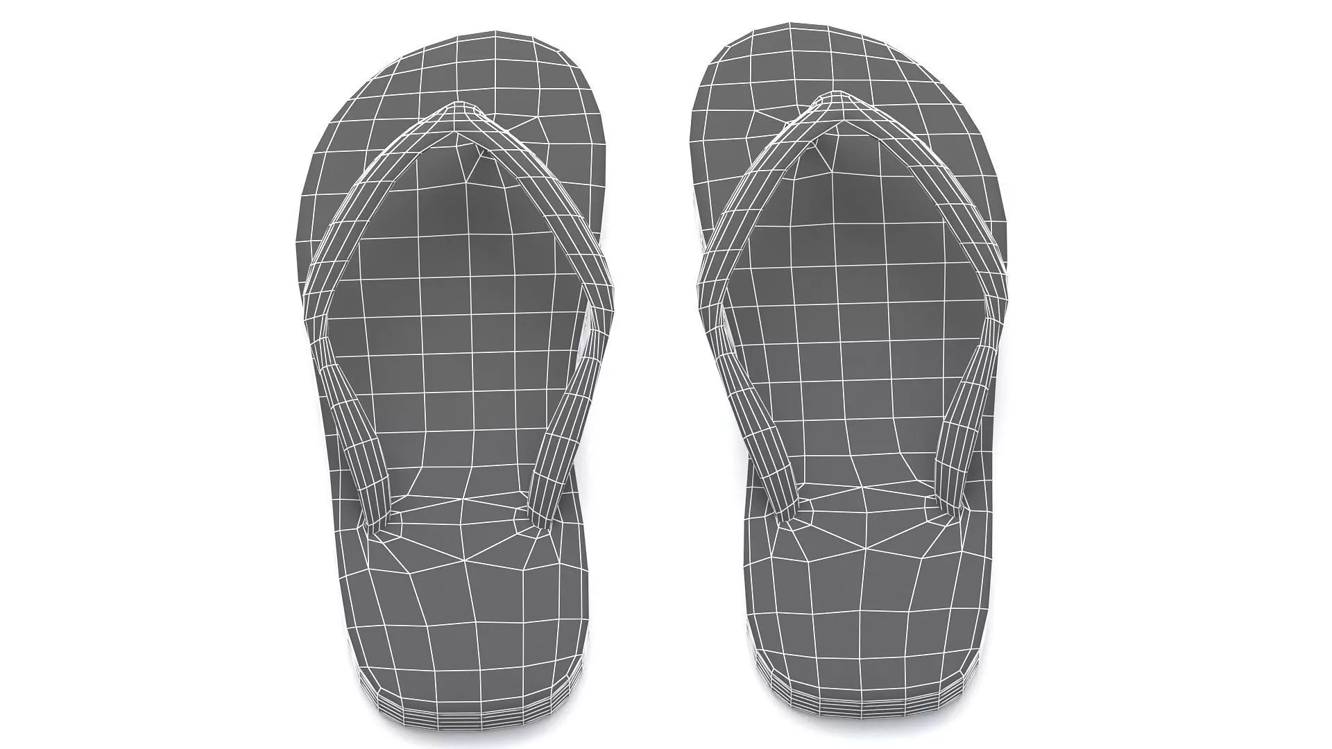 Red Flip Flop 3D model_8