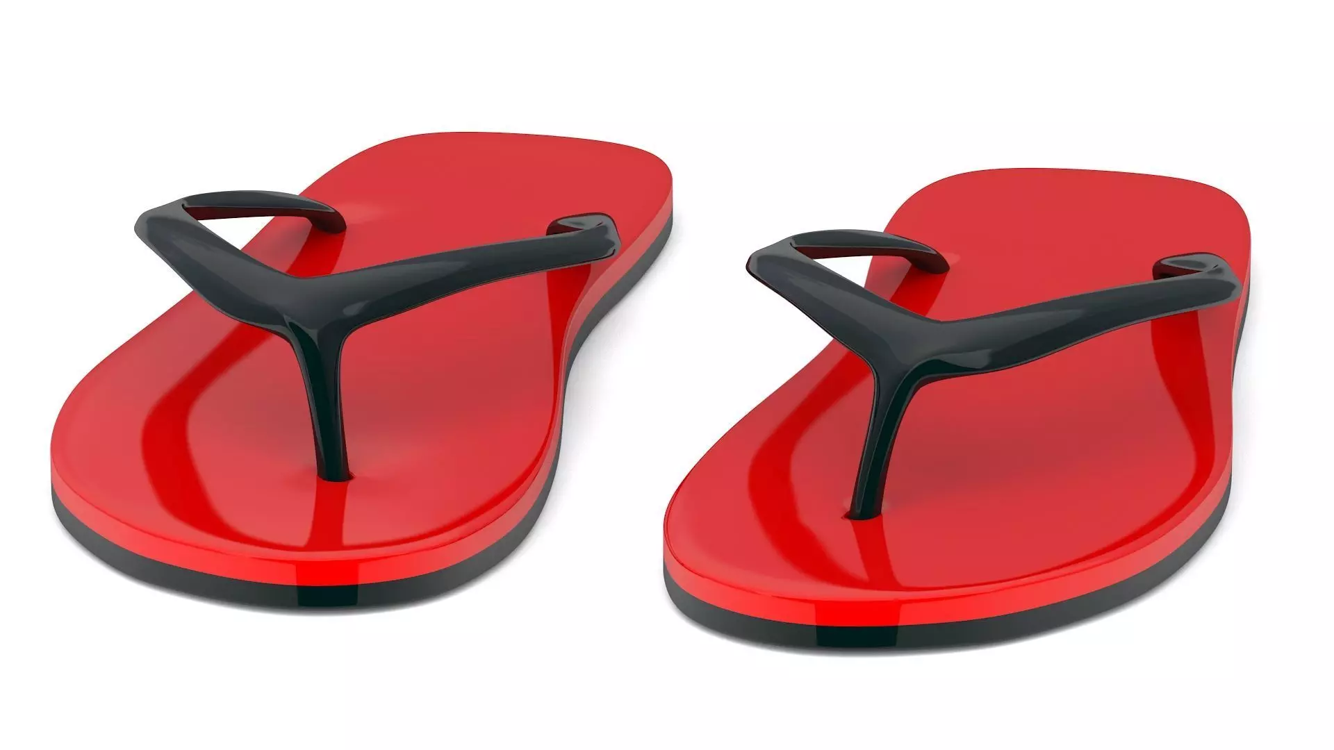 Red Flip Flop 3D model_3