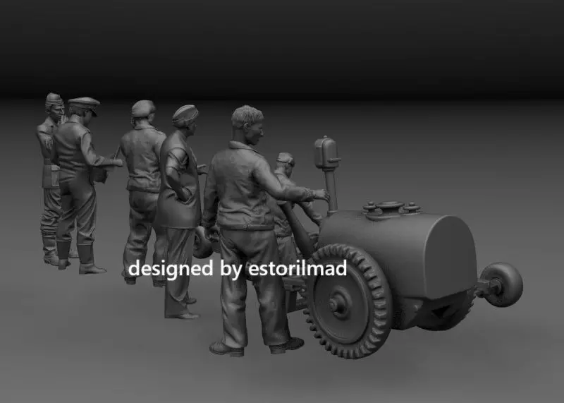 WW2 BRITISH CREW PACK RAF LOGISTICS MAINTENANCE SPITFIRE 3D print model_2