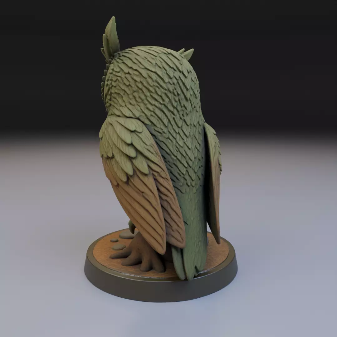 owl of wisdom 3D print model_7